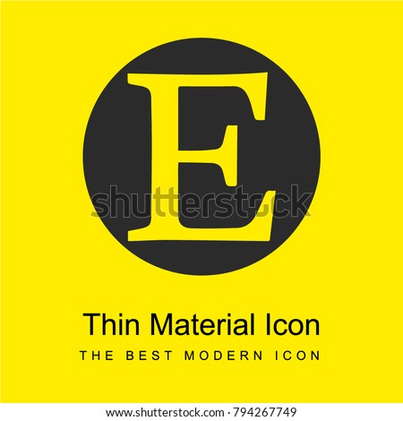 Etsy logo bright yellow material minimal icon or logo design