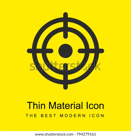 Position bright yellow material minimal icon or logo design