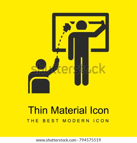 Insolent bright yellow material minimal icon or logo design