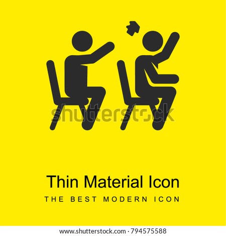 Insolent bright yellow material minimal icon or logo design