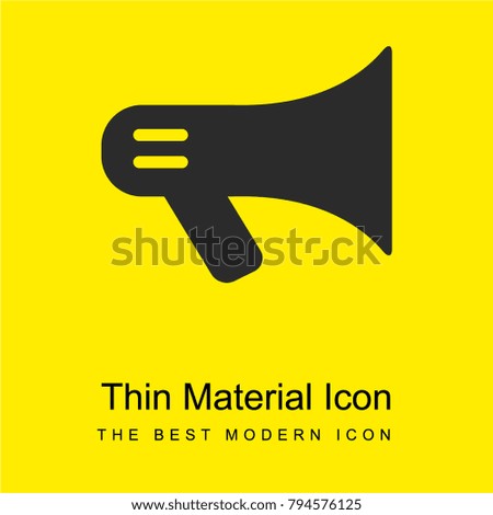 Bullhorn variant with white details bright yellow material minimal icon or logo design