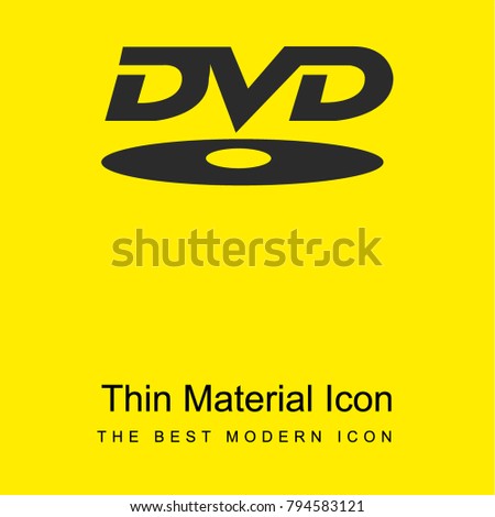 DVD ROM logotype bright yellow material minimal icon or logo design