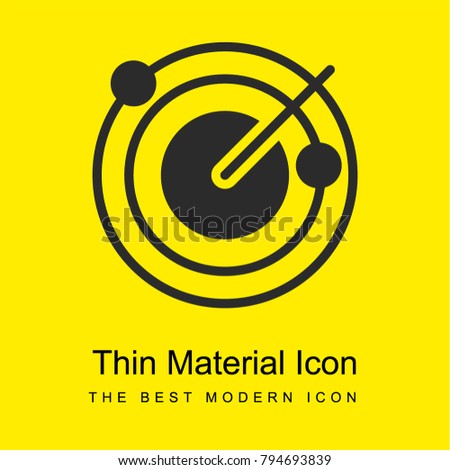 Radar bright yellow material minimal icon or logo design