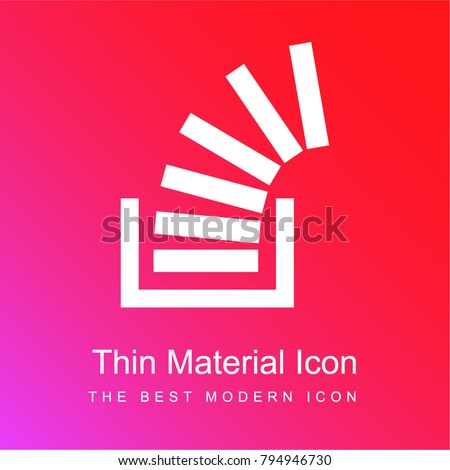 Stack overflow red and pink gradient material white icon minimal design