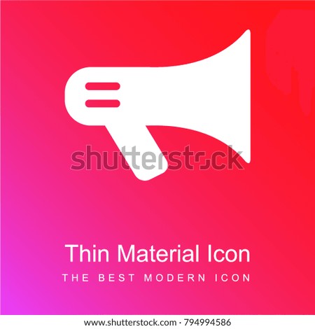 Bullhorn variant with white details red and pink gradient material white icon minimal design