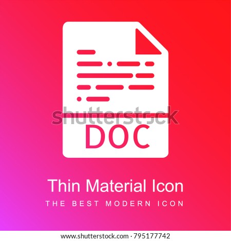 Doc red and pink gradient material white icon minimal design