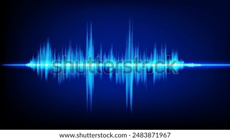 Abstract Sound Wave Blue Digital Frequency wavelength graphic design Vector Illustration 