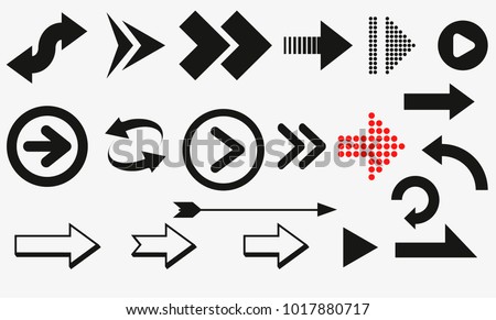 arrows vector collection black. Different black Arrows icons,vector set. Abstract elements for business infographic. Up and down trend.