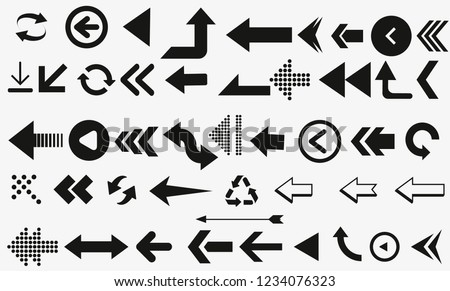 Set of black vector arrows. Arrow icon. Arrow vector icon. Arrow. Arrows vector collection