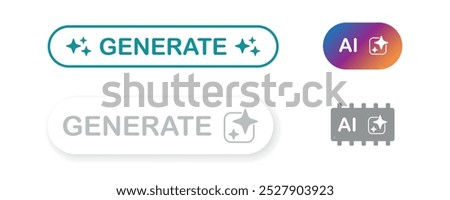 AI enters by command prompt to generate ideas. Chat with AI. UI UX design. Rewrite artificial intelligence toggle pushbutton. Generate tool sign