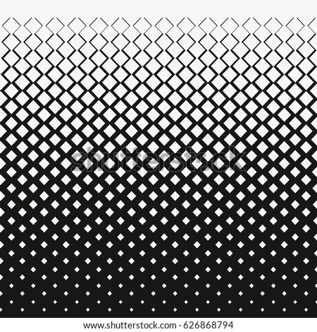 Gradient of rhombus diamonds . Halftone effect. Repeating background texture. Vector illustration.