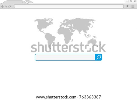 Google Chrome Browser window vector illustration. Chrome web browser in flat style