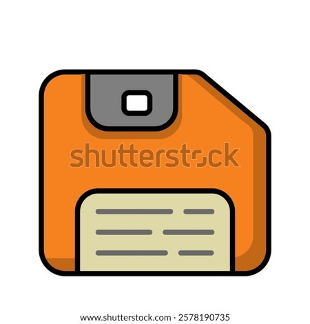 Similar – Image, Stock Photo Floppy Disk | Paper illustration of a floppy disk for storing data