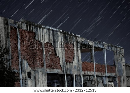 Similar – Image, Stock Photo star trail Wall (building)
