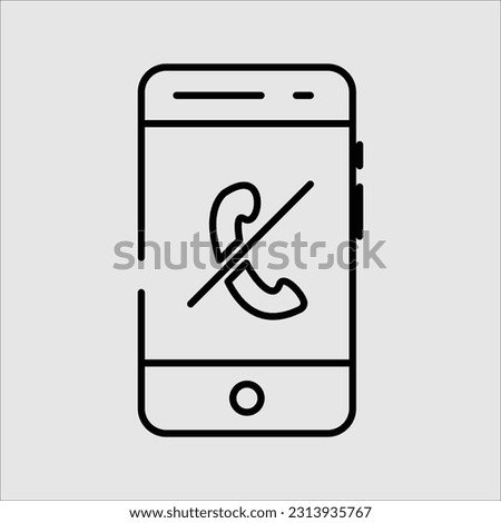 mobile phone with a disconnected call icon vector image Foto stock © 