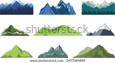 Mountain vector set collection design