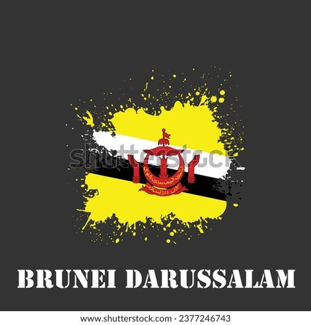 Brunei Darussalam flag vector icon. abstract design