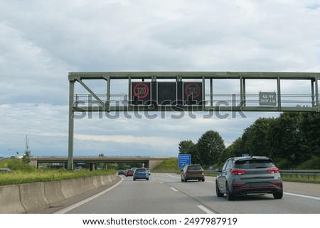 Similar – Image, Stock Photo Exit of a motorway tunnel