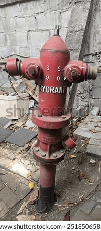 Similar – Image, Stock Photo two hydrants on old dirty wall of a house with closed blinds