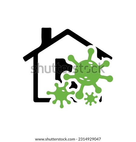 Water Demage vector icon mold clipart black and green