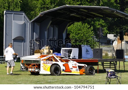 HAMPTON, VA-JUNE 9:A NASCAR race car at the 3rd annual HCS car show at the Hampton Christian School in Hampton Virginia, 2012 in Hampton Virginia on June 9, 2012.