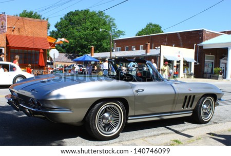 MATHEWS, VA- JUNE 01:An Old Chevy Corvette in the Annual: Vintage TV\'s \