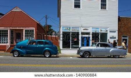 MATHEWS, VA- JUNE 01:Two old Hotrods in the Annual: Vintage TV\'s \