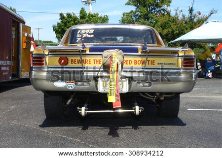 GLOUCESTER, VIRGINIA - AUGUST 22, 2015:A blown and tubbed 1966 Chevy II SS in the DRIVE-IN FOR DIABETES CAR SHOW Sponsored by Tractor Supply in August in Gloucester Virginia.