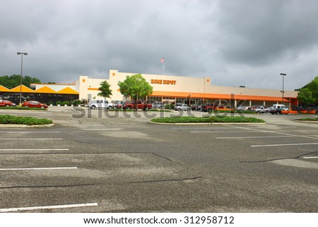 GLOUCESTER, VA - JULY 04 2015: The Home Depot is an American retailer of home improvement and construction products and services. The Home Depot was founded in 1978