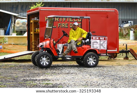 Middlesex, VIRGINIA - SEPTEMBER 26, 2015: Hartfield volunteer fire department prize at the Wings Wheels & Keels 19th annual event held each September in Middlesex VA