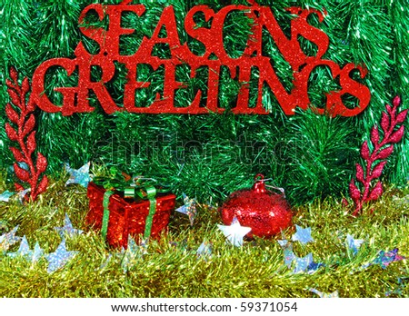 A Christmas Seasons greeting for use as a background or on a card