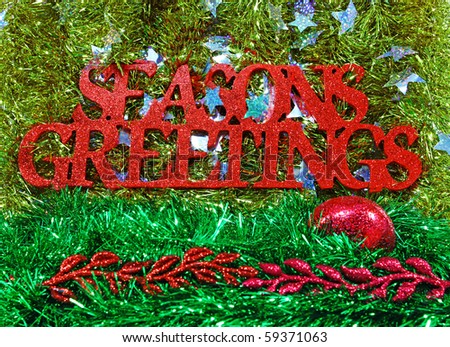 A Christmas Seasons greeting for use as a background or on a card