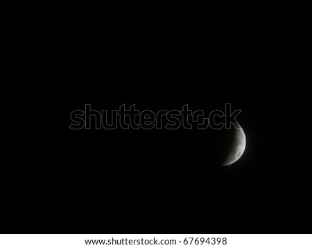 GLOUCESTER, VA - DECEMBER 21: A historic lunar Eclipse coinciding with the winter solstice seen in the night sky on Dec. 21, 2010 in Gloucester, Virginia