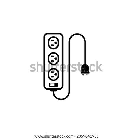 Vector illustration power plug icon electrical peripherals