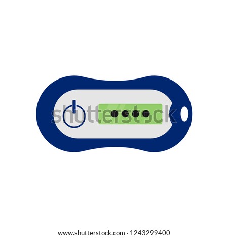 OTP token. A one-time password token. Cybersecurity hardware device. Vector icon.