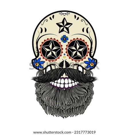 Sugar Skull Drawing Template | Free download on ClipArtMag