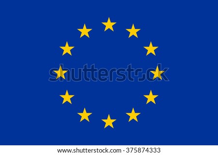 European Union flag , EU flag , official colors and proportion , vector illustration