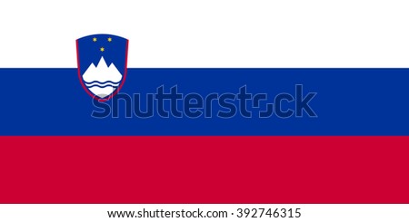 Slovenia flag , official colors and proportion , accurate vector illustration