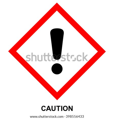 GHS hazard pictogram - CAUTION , health hazard warning sign , isolated vector illustration
