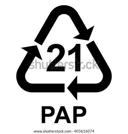 Paper recycling symbol PAP 21 other mixed paper , vector illustration Сток-фото © 