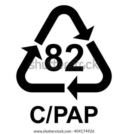 Composites recycling symbol C/PAP 82 , vector illustration
