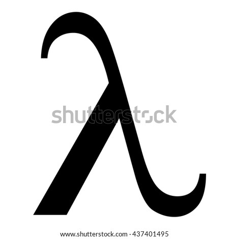 Lambda greek letter icon, Lambda symbol vector illustration.