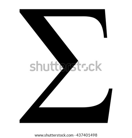 Sigma greek letter icon , Sigma symbol vector illustration
