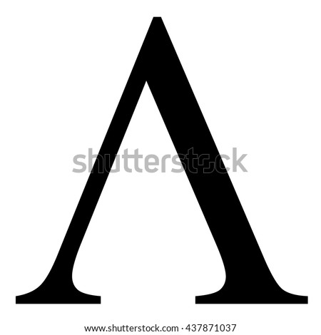 Lambda greek letter icon , Lambda symbol vector illustration