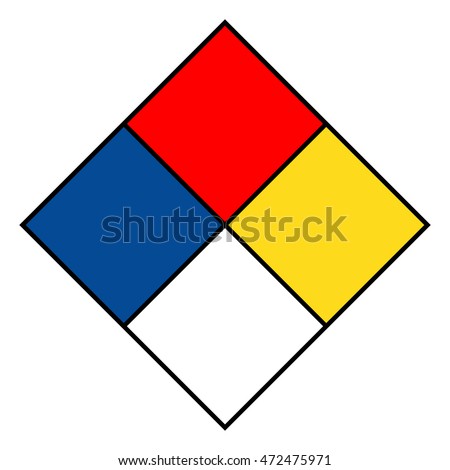 Blank NFPA 704 diamond sign , vector illustration