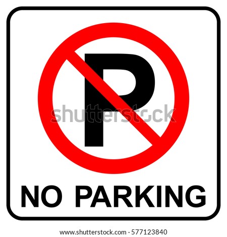 No parking or stopping sign, vector illustration.