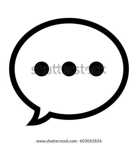 Comment icon, speech bubble icon with three dots, vector illustration.