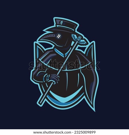 Design Plague Doctor e sport vector