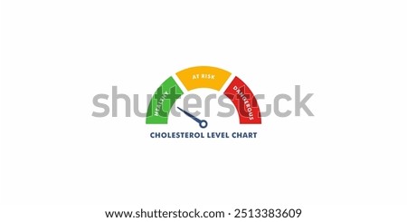 cholesterol level graph logo icon vector design