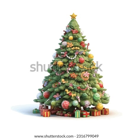 Vector Illustration of Christmas tree.